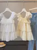 Blusa de renda com babados e cadarço, estilo delicado com mangas tipo sino, para mulheres, nova versão coreana de verão, top estiloso e único, blusa babydoll