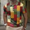 Aliexpress 2025 Verano Holgada Rayada Juvenil Casual Cuello Alto Camisa Polo Delgada para Hombre