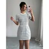 AliExpress Internacional Vestido Feminino Manga Curta Fragrância de Pérola Gola Redonda Suave Primavera/Verão 2026 Manga Curta Comércio Exterior