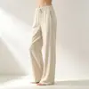Pantalones de Pijama Sencillos de Terciopelo Yunjin para Mujer, Estilo Casual Primavera/Otoño, Pantalones de Casa Rectos, Pantalones de Caminar para Mujer, Se Pueden Usar al Aire Libre
