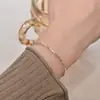 Pulseira Fragmentada de Prata Pura S999 Qianjia, Design de Nicho, Joia de Mão Exquisita, Simples e Versátil, Luxo Leve, Estilo Minimalista de Alta Qualidade