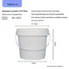 Atacado de Fábrica Balde Plástico Transparente Descartável 1 Litro 5 Litros Embalagem para Levar Grau Alimentício Balde Selado com Alça