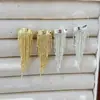 Elegantes pendientes franceses retro con borlas 2024, nuevos pendientes largos de lujo, ligeros y únicos de alta gama.