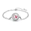 Pulsera de acero titanio con incrustaciones de diamantes calada tipo hilo de aromaterapia para difusión de aceites esenciales Pulsera con patrón de árbol de la vida europeo y americano venta al por mayor