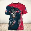 Camiseta Masculina 2023 Estação Independente Europeia e Americana Amazon Time de Rugby NFL Moda Masculina Esportiva Camiseta de Manga Curta