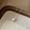 Item de Moda Tendência do Xiaohongshu: Colar Estrela de Cinco Pontas com Zircônia Inlaid em Forma de Diamante, Estilo Minimalista, Luxo Leve para o Trabalho, Estilo de Nicho