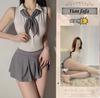 Lencería Sexy, Estilo Preppy, Vestido de Deseo Puro sin Espalda para Mujer, Set de Tentación de Uniforme Jk, Ropa Erótica