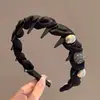 Diadema de Perlas Rojas para Mujer, Diseño de Corona Alta, Nuevo Estilo 2026, Lujo Ligero, Sensación de Gama Alta, Diadema para Lavarse la Cara, Pinza para el Cabello, Accesorio para el Cabello