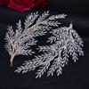 Novo adorno de cabeça nupcial com strass feito à mão formato de folha de diamante faixa de cabelo faixa de cabelo para coque acessórios de coroa de cabelo DZ091