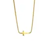 Novo colar de cruz de aço inoxidável popular europeu e americano transfronteiriço feminino ajustável caixa de corrente de alto sentido joias da moda
