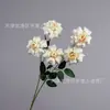 Buquê de flor artificial rosa com 5 cabeças de pétalas dobráveis para decoração de cena de casamento, materiais DIY, flores artificiais para arranjos decorativos, atacado