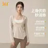 Top de Yoga 361 deg, blusa esportiva de manga comprida, respirável e de corte solto para fitness, adequado para uso diário, saída de yoga