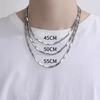 Collar de Acero de Titanio Collar Rombo Joyería High Street para Hombre Cadena de Semilla de Melón de Alta Gama Accesorios para Hombre Collar Nicho Versátil