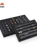 Porta exhibidor de bandeja para anillos de joyería de cuero PU Estante para anillos Bandeja de almacenamiento de joyería para pendientes Accesorios de exhibición