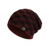 Gorro Cálido de Invierno para Exteriores para Mujeres, Protección para los Oídos con Forro de Lana, Gorro de Punto para Hombres, Gorro de Lana a Cuadros Pullover Transfronterizo Europeo y Americano