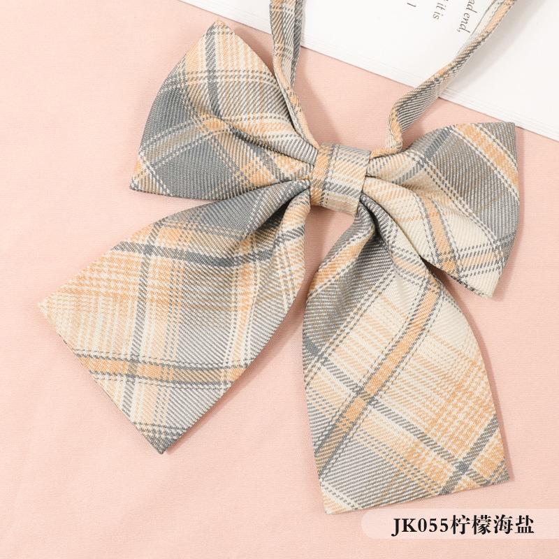 JK055柠檬海盐格纹领花.jpg