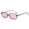 2025 Nuevas Gafas de Sol de Marco Estrecho para Rostro Pequeño con Estampado de Leopardo Estilo Europeo y Americano Gafas de Moda Cuadradas Gafas de Sol para Celebridades de Internet para Mujer de Alto Sentido