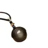 Obsidiana Arcoíris Natural al por Mayor Cuentas de Transferencia Colgante Redondo Dorado Collar con Colgante Personalizado de Moda Joyería para Mujeres