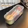 Caja de Almacenamiento de Escritorio Lista para Envíos Transfronterizos Acrílico Maquillaje Bocadillos Cesta Transparente Cuidado de la Piel Mascarilla Estante Organizador para Dormitorio