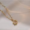 Collar para Mujer Japonés y Coreano Estrella de Seis Puntas Latiente Diseño Nicho Accesorios Corazón Latiente Cadena Clavicular de Acero Titanio para Mujer Lujo Accesible