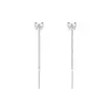 Aretes Largos con Borlas y Lazo, Femeninos, Juguetones, Lindos y Dulces, Aretes Estilo Princesa Fugitiva, Adelgazantes para Rostro Redondo
