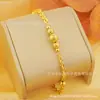 1 Peça Pulseira de Cobre com Contas Redondas Banhada a Ouro 24k Estilo Vintage Minimalista Presente de Festa O Ponto Pulseira Feita à Mão Joia Empilhada para Mulheres