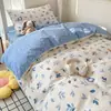 Juego de ropa de cama de tres piezas para dormitorio de estudiante universitario, sábanas de algodón puro, funda de edredón, sábana bajera, nuevo modelo 2026, adecuado para todas las estaciones