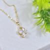 Nuevo estilo collar elegante femenino diseño nicho no se desvanece personalidad dulce fresco natural acero titanio cadena clavícula