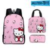 3D Nuevo HelloKitty Dibujo Animado Lindo Sanrio Hello Kitty Mochila Bolsa Escolar para Estudiante Bolsa para el Almuerzo Estuche para Lápices