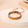 Pulseiras de Couro Estilo Étnico Transfronteiriças Pulseiras Trançadas à Mão para Homens e Mulheres Pulseiras de Couro Estampadas com Padrão Retrô Estilosas
