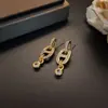 Brincos pingente ovais de cobre e zircônio de luxo leve e de alta qualidade para mulheres, moda retrô, temperamento, para o dia a dia, versáteis, joias no atacado