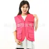 Chalecos hechos a medida de fábrica, Ropa de trabajo con impresión de logotipo, Chalecos reflectantes, Ropa de trabajo multibolsillos, Chalecos rojos
