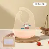 Babero de Silicona para Bebé Nuevo Verano Suplemento Alimenticio para Bebé Bolsillo para Arroz Bolsillo para Saliva Babero Ligero e Impermeable para Niños