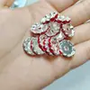 Venta caliente transfronteriza 15 mm cuenta de plata rueda redonda de diamantes de imitación espaciador de rueda borde ondulado espaciador de diamantes accesorios