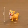 Micro-Paisaje Realista Lindo Cachorro Golden Retriever Corgi Muñeca Muñeca Linda Casa de Muñecas Decoración DIY Accesorios Adornos Pequeños