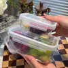Caja de Conservación Portátil de Grado Alimenticio, Caja de Almacenamiento de Frutas y Verduras para Refrigerador, Caja Organizadora Grande Sellada a Prueba de Humedad para Congelador