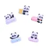 Enfeites de Personagem Panda de Desenho Animado Acessórios de Resina DIY Grampo de Cabelo de Cola de Creme Corda de Cabelo Decoração de Mesa Material para Caixa de Papelaria