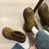 Botas Birkenstock de sola grossa para mulheres, botas de neve forradas com fleece para mulheres, novo estilo 2026, botas curtas retrô de inverno, botas de neve quentes, botas de algodão