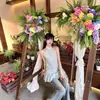 Vestido Corto de Verano 2026 Estilo Viento Suave Ceñido a la Cintura Adelgazante con Volantes Hombros Descubiertos Línea A, Ropa Femenina Casual Sin Mangas Súper Elegante