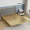 Cama moderna minimalista con estructura de hierro, cama doble reforzada de 1,8 m, cama de hierro forjado estilo nórdico, cama de hierro plegable, cama individual de 1 m