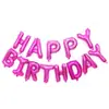 Versão Americana do Inglês Feliz Aniversário Feliz Aniversário Letras Balão de Filme de Alumínio Conjunto Decoração de Festa de Aniversário