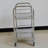 Carrito de reparto de bebidas comercial de acero inoxidable, moderno y sencillo, de doble capa, multifuncional y extraíble para restaurantes y hoteles.