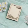 Ímã de Geladeira Acessório com Moldura de Madeira Cor de Café Estilo Étnico Tie-Dye Brocado Song, Bordura de Madeira Artesanal DIY