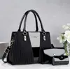 Conjunto de tres piezas de alta gama para comercio exterior, elegante y texturizado, con colores contrastantes y bolso de mano con estampado de letras, nuevo y exquisito bolso de hombro para mujer