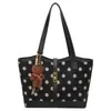 Bolso de hombro de lunares dulces estilo coreano para el otoño de 2026, moderno y versátil, bolso simple para debajo del brazo, bolsa tote de gran capacidad para el día a día