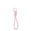 Cordón para Teléfono de Encaje Color Caramelo Versátil Creativo Cordón para Funda de Teléfono Cuerda Trenzada Hecha a Mano Adorno de Nudo de Diamante