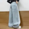 Calça Esportiva Feminina Primavera e Outono 2026 Nova Casual Menina Estilo Coreano Crianças Médias e Grandes Calça de Moletom Tricotada Listrada Tendência Transfronteiriça