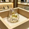 Jingmei Gold Crystal 999 Liga Galvanizada Jóias de Ouro 12 Zodíaco Pingente Colar Ovelha Xiao Especial