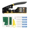 Kit de Herramientas de Crimpeo de Red de Siete Pisos Pinzas Todo en uno Pinza de Crimpeo Ethernetafilada Para Ensamblaje de Cables LAN de Oficina en Casa