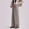 Pantalones de pierna ancha de alta calidad Pupu clothing con una caída relajada, nueva ropa de maternidad para otoño e invierno, pantalones de maternidad engrosados, pantalones casuales